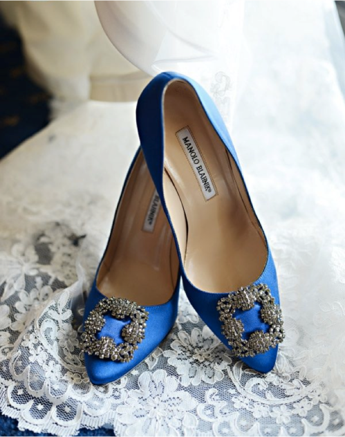 zapatos novia azules